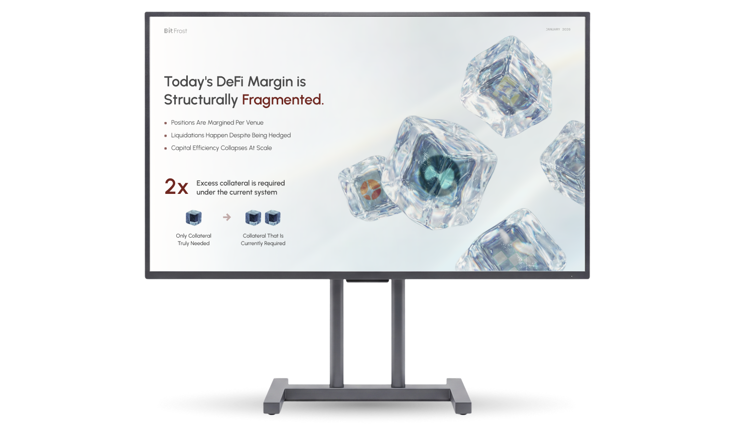 Pitch deck on monitor